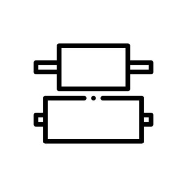 Nesne simgesini dağıt. Beyaz Arkaplanda İnce Doğrusal Tasarım