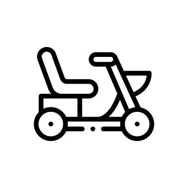 Etkisiz simge. Beyaz Arkaplanda İnce Doğrusal Tasarım