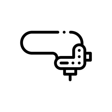 Yön simgesi. Beyaz Arkaplanda İnce Doğrusal Tasarım
