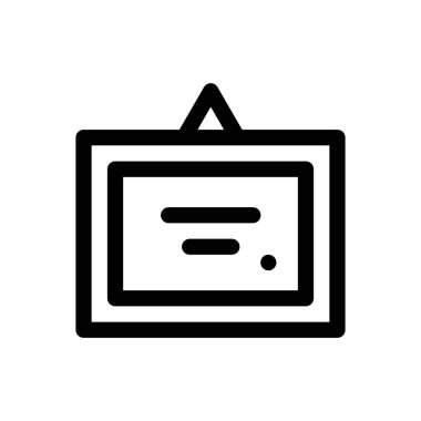 Diploma ikonu. Beyaz Arkaplanda İnce Doğrusal Tasarım