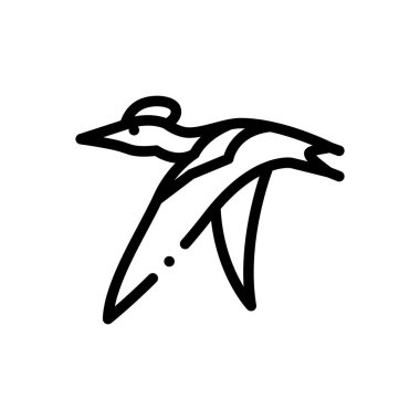 Dinozor ikonu. Beyaz Arkaplanda İnce Doğrusal Tasarım