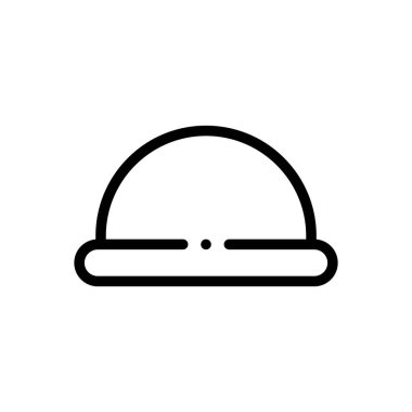 Diyafram simgesi. Beyaz Arkaplanda İnce Doğrusal Tasarım