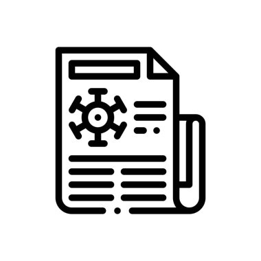 Teşhis simgesi. Beyaz Arkaplanda İnce Doğrusal Tasarım