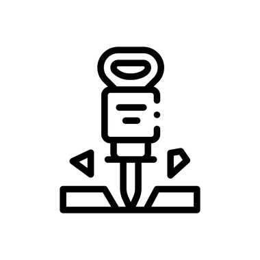 Geliştirme simgesi. Beyaz Arkaplanda İnce Doğrusal Tasarım