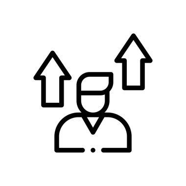 Geliştirme simgesi. Beyaz Arkaplanda İnce Doğrusal Tasarım