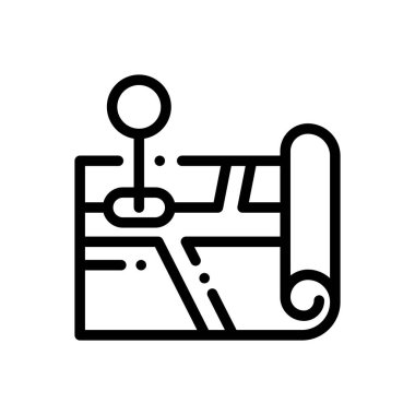 hedef simgesi. Beyaz Arkaplanda İnce Doğrusal Tasarım