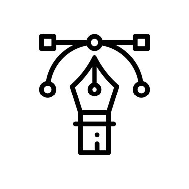 tasarım simgesi. Beyaz Arkaplanda İnce Doğrusal Tasarım