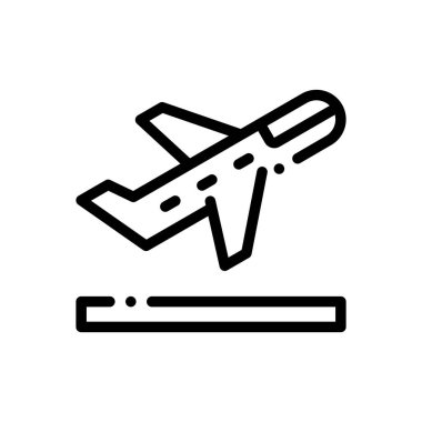 Ayrılma simgesi. Beyaz Arkaplanda İnce Doğrusal Tasarım