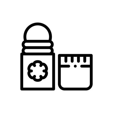 Deodorant ikonu. Beyaz Arkaplanda İnce Doğrusal Tasarım