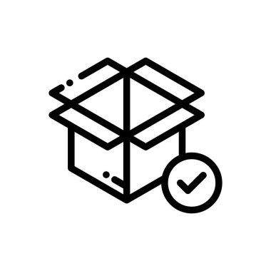 dağıtım simgesi. Beyaz Arkaplanda İnce Doğrusal Tasarım