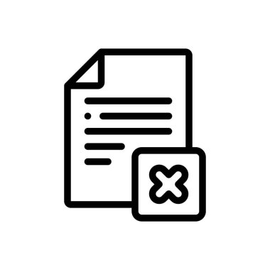 Dosya simgesini sil. Beyaz Arkaplanda İnce Doğrusal Tasarım