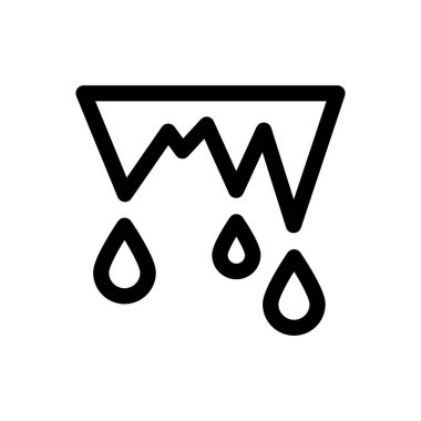 Çözdürme simgesi. Beyaz Arkaplanda İnce Doğrusal Tasarım