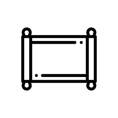 Emir simgesi. Beyaz Arkaplanda İnce Doğrusal Tasarım