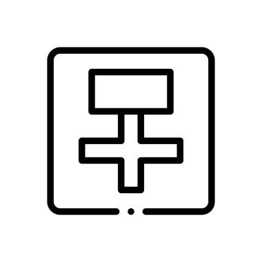 Çıkmaz sokak ikonu. Beyaz Arkaplanda İnce Doğrusal Tasarım