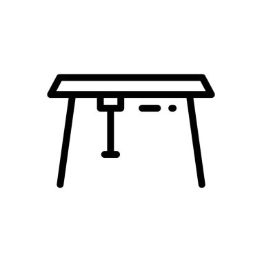 Davis ikonu. Beyaz Arkaplanda İnce Doğrusal Tasarım