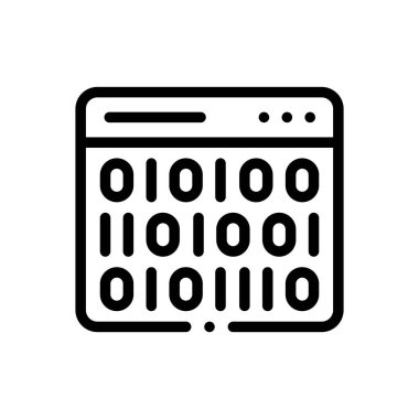 veritabanı simgesi. Beyaz Arkaplanda İnce Doğrusal Tasarım