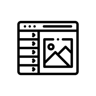 Gösterge paneli simgesi. Beyaz Arkaplanda İnce Doğrusal Tasarım