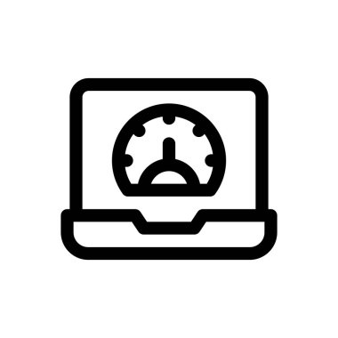 Gösterge paneli simgesi. Beyaz Arkaplanda İnce Doğrusal Tasarım