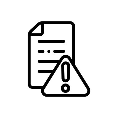 Tehlikeli bir ikon. Beyaz Arkaplanda İnce Doğrusal Tasarım