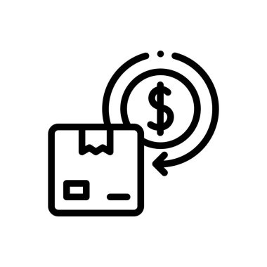 Döngü simgesi. Beyaz Arkaplanda İnce Doğrusal Tasarım