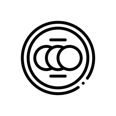 Kesme tahtası simgesi. Beyaz Arkaplanda İnce Doğrusal Tasarım