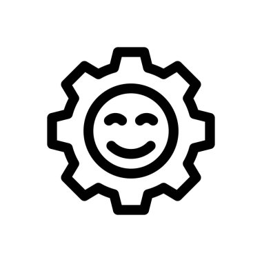 Müşteri hizmetleri ikonu. Beyaz Arkaplanda İnce Doğrusal Tasarım