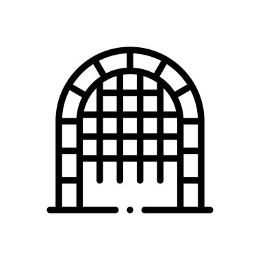 Velayet ikonu. Beyaz Arkaplanda İnce Doğrusal Tasarım