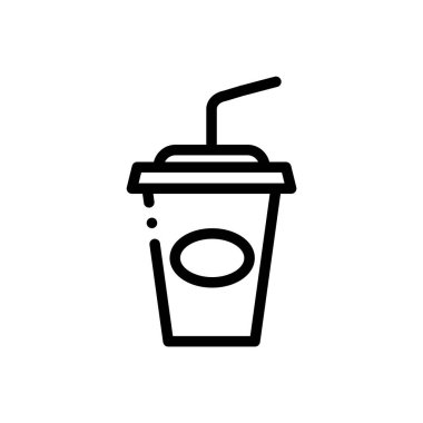 Kupa ikonu. Beyaz Arkaplanda İnce Doğrusal Tasarım