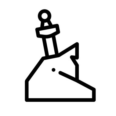 Kültür ikonu. Beyaz Arkaplanda İnce Doğrusal Tasarım