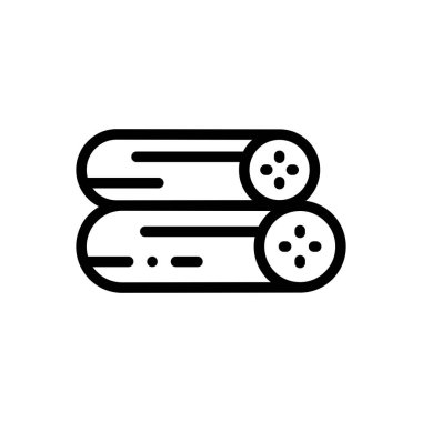 Salatalık ikonu. Beyaz Arkaplanda İnce Doğrusal Tasarım