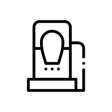 Dondurucu koruma ikonu. Beyaz Arkaplanda İnce Doğrusal Tasarım