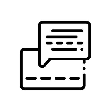 Kredi kartı ikonu. Beyaz Arkaplanda İnce Doğrusal Tasarım