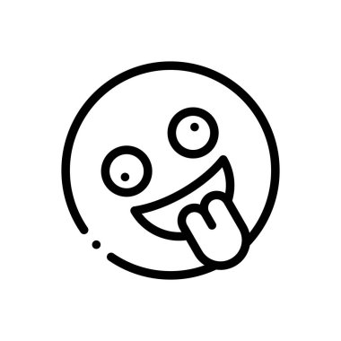 Çılgın ikon. Beyaz Arkaplanda İnce Doğrusal Tasarım