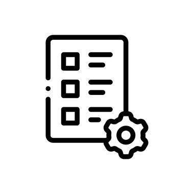 Değerlendirme simgesi. Beyaz Arkaplanda İnce Doğrusal Tasarım