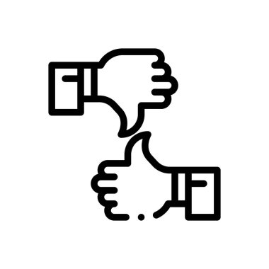 Değerlendirme simgesi. Beyaz Arkaplanda İnce Doğrusal Tasarım