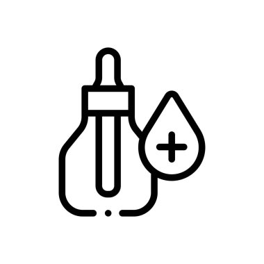 temel yağ ikonu. Beyaz Arkaplanda İnce Doğrusal Tasarım