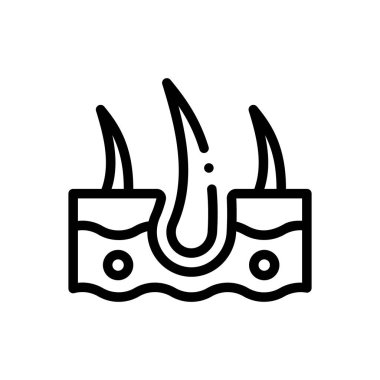 Epidermis simgesi. Beyaz Arkaplanda İnce Doğrusal Tasarım