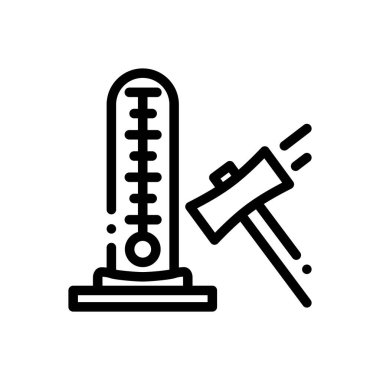 Eğlence ikonu. Beyaz Arkaplanda İnce Doğrusal Tasarım