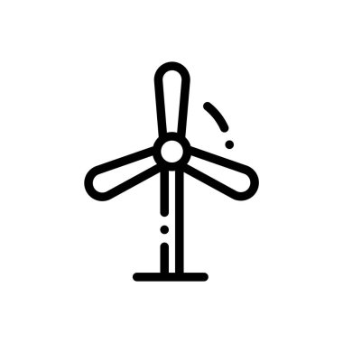 Enerji ikonu. Beyaz Arkaplanda İnce Doğrusal Tasarım