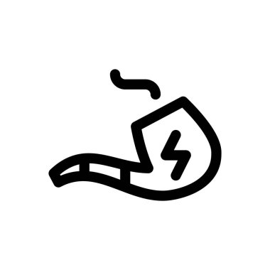 Elektronik boru ikonu. Beyaz Arkaplanda İnce Doğrusal Tasarım