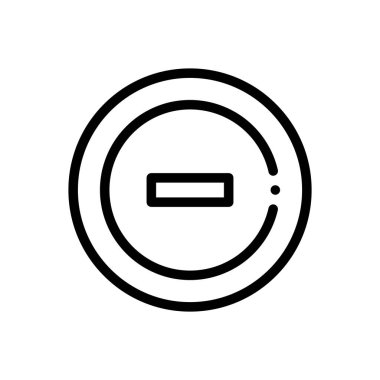 Elektron simgesi. Beyaz Arkaplanda İnce Doğrusal Tasarım