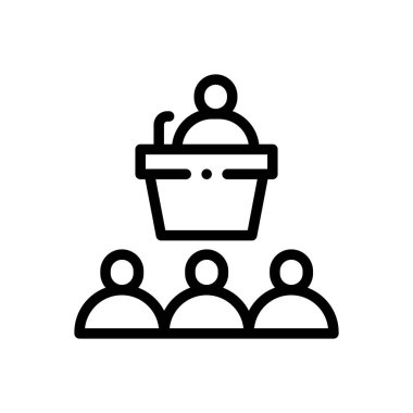 Eğitim ikonu. Beyaz Arkaplanda İnce Doğrusal Tasarım