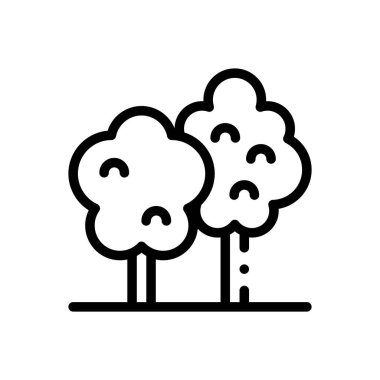 Ekoloji ve çevre ikonu. Beyaz Arkaplanda İnce Doğrusal Tasarım