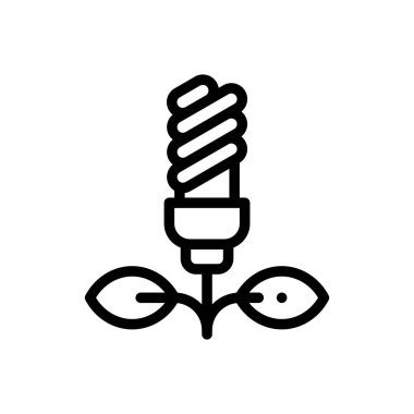 Ekoloji ve çevre ikonu. Beyaz Arkaplanda İnce Doğrusal Tasarım