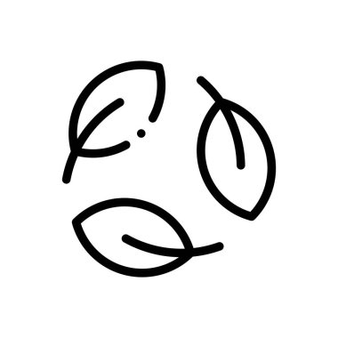 Ekoloji ikonu. Beyaz Arkaplanda İnce Doğrusal Tasarım