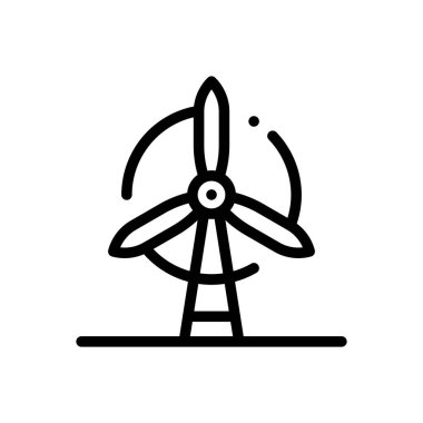 Ekoloji ve çevre ikonu. Beyaz Arkaplanda İnce Doğrusal Tasarım