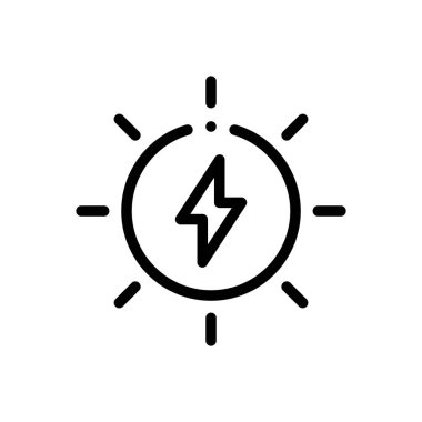 Ekoloji ve çevre ikonu. Beyaz Arkaplanda İnce Doğrusal Tasarım