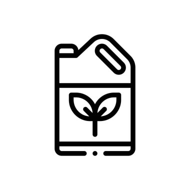 Çevresel benzin ikonu. Beyaz Arkaplanda İnce Doğrusal Tasarım