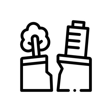 Kulak depremi ikonu. Beyaz Arkaplanda İnce Doğrusal Tasarım