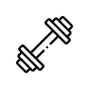 dambıl simgesi. Beyaz Arkaplanda İnce Doğrusal Tasarım